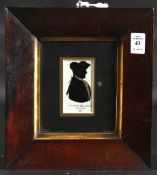 A silhouette portrait of 'Captain John Paul Jones, America, 1781', father of the American Navy,