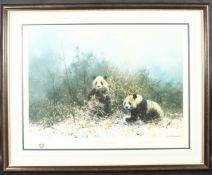 DAVID SHEPHERD. The Pandas of Wolong. Colour Print. Signed. Image 17