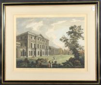 A COLOUR PRINT. View of the South front of the villa at Kenwood Pub, 1774.