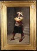 GEORGE APPERT (1850 - 1934) FRENCH. A full length portrait of a cavalier, oil on canvas. Signed. 24