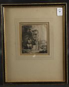 REMBRANDT. Etching. 4.75