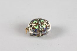 AN ENAMEL RUSSIAN EGG. 1.5ins.
