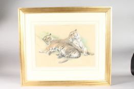 L. HELYES. Two young figures. Signed. Pastel. 12ins x 17ins.