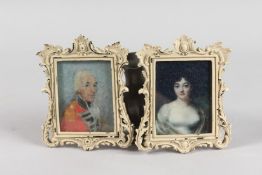A PAIR OF REPLICA PORTRAIT MINIATURES.