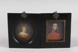 A PAIR OF REPLICA PORTRAIT MINIATURES.