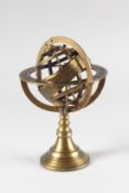 A BRONZE ASTRA GLOBE. 8ins high.