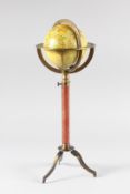 A GLOBE on a high stand. 16ins high.