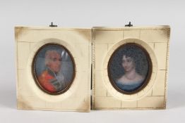 A PAIR OF REPLICA PORTRAIT MINIATURES.