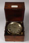 A VERY GOOD LARGE FIVE INCH DIAL EIGHT-DAY CHRONOMETER by Percy Edwards Ltd, 71 & 72 Piccadilly,