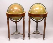 A SUPERB PAIR OF 19TH CENTURY TERRESTRIAL AND CELESTIAL GLOBES ON STAND by THOMAS MALBY & SON, 37