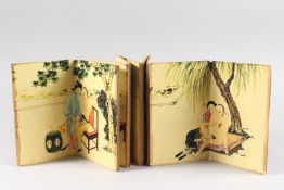A CHINESE FOLDING EROTIC BOOK.