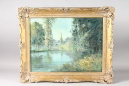 IVAN TAYLOR. Stratford-Uopn-Avon. Signed. Oil on board.