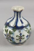 A PERSIAN QAJAR POTTERY VASE, (af), 17cm high.
