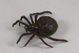 A BRONZE OKIMONO OF A SPIDER.