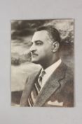 PHOTOGRAPH OF GAMAL ABDEL NASSER (1918-1970): one of the most influential Arab leaders of the 20th