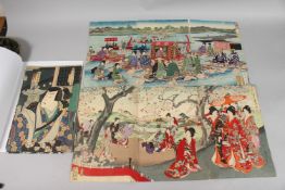 KUNICHIKA TOYOHARA (1835-1900), CHIKANOBU YOSHU (1838-1912), & OTHERS: KABUKI ACTORS, MEIJI