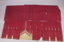 TWO FINE 19TH CENTURY METAL THREADED SYRIAN TEXTILE PANELS.