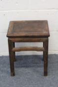 A CHINESE RECTANGULAR HARDWOOD STAND, 43cm high.