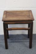 A CHINESE RECTANGULAR HARDWOOD STAND, 49.5cm high.