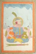 AN 18TH CENTURY INDIAN DECCANI MINIATURE PAINTING, depicting Imam Ali and his two sons Hassan and