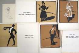 [THEATRE] G. F. SCOTSON-CLARK, a collection of colour lithographs of actors, including George Robey,