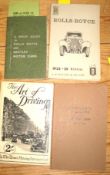 ROLLS ROYCE, group of manuals and guides to Rolls Royce and Bentley cars, 1920s-40s.