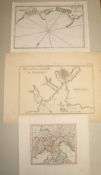 [ITALY] small h-col'd map of S. Germany / N. Italy, published by Faden, 1804; 2 plans of Italian
