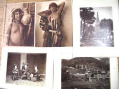 MIXED TRAVEL PHOTOS, a collection of 43 albumen prints of countries and native peoples from Japan,