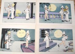 LENA, children in clown costumes, colour prints, 4 + 1 duplicate (5).