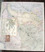 [MAPS / SCOTLAND] O. S. Sheer 39 [Glasgow & environs], sectioned, linen-backed, 1 inch to 1 mile,