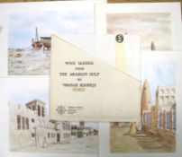 ARABIAN / PERSIAN GULF. Limited edition series of 5 colour prints by Wahab Kooheji, circa 1970s.