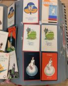 [SAMPLE BOOK / CARDS SCORE CARDS], large thick folio containing whist & bridge score cards (200+),