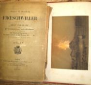 [VOLCANOS, etc.] BOSCOWITZ (A.) Les Volcans, lge 8vo, chromo plates, publisher's quarter red morocco