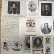 PORTRAITS, CRESTS, small q. of prints (Q).