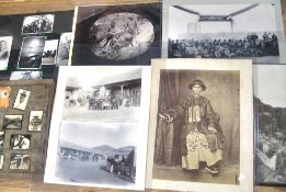 CHINA, HONG KONG, KOREA. Group of photographs, circa 1870-1920s, including a large albumen photo