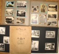 SINGAPORE / MALAYA, PHOTOGRAPHY, two snapshot photograph albums, c. 1940s.