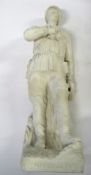 AFRICA / STANLEY. Parian ware statuette of explorer and author, H.M. Stanley. 16 inches tall. Some