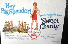 POSTER, original promotional cinema poster for SWEET CHARITY, with Shirley MacLaine, HEY BIG