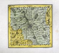 [MAP / SALZBURG] small h-col'd engr. map, 18th c., 