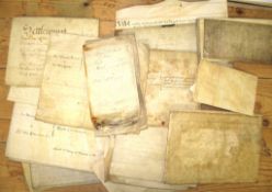 [DOCUMENTS] A collection of deeds and indentures, 17th c. & 18th c. (Q).