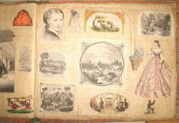 SCRAP BOOK / SLAVERY / WOMEN. folio album given to Alice Ann Baly by her grandmother in 1868,