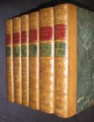 [BINDINGS] SURTEES, Hawbuck Grange & 5 other titles, h-col'd plates, half gilt with contrasting