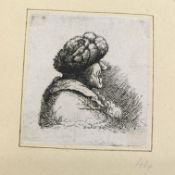 [REMBRANDT] 84 etched engravings after Rembrandt, all trimmed to image, probably made by David