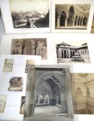 PHOTOGRAPHY - group of 19th century albumen views of Alhambra etc, Moorish architecture in Spain and