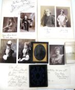 PHOTOGRAPHY, a cased ambrotype, cartes-de-visite, and a group of photographs with clipped
