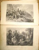 AMERICAN BATTLE SCENES, coll'n of 19th c. steel engravings, 6 x 9 inches [S.], unframed (19).