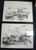 AMEYE (Guy) artist, French, 2 framed b/w prints, both signed, 1964/65, f. & g. 11.5 x 15.5 inches (
