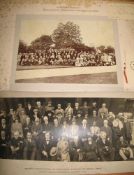 [PHOTOGRAPHS] approx. 20 large format group photographs, mostly mounted, with printed captions,