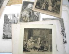 [PRINTS] A large collection of Hogarth prints (Q).