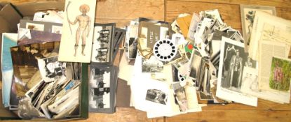 PHOTOGRAPHY - box of assorted photographs, postcards & ephemera.